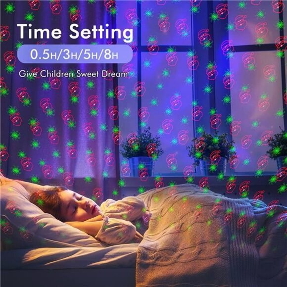 Christmas Projector Lights Outdoor, Waterproof Christmas Lights (Red and Green) - Picture 3 of 6